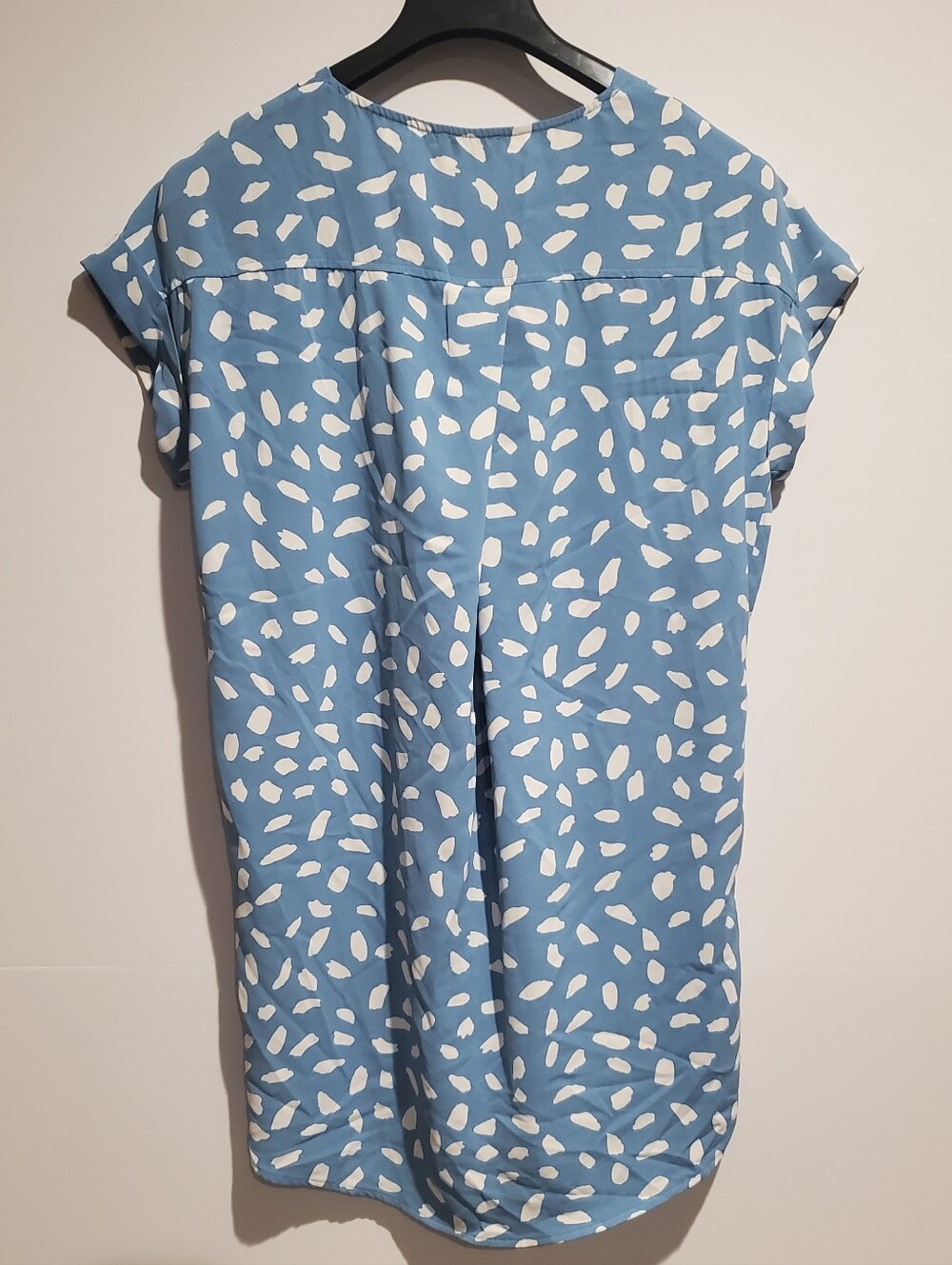 Shein Umgee Red Blue Dalmation Print Summer Dresses Vneck Ruffle Sleeveless - Picture 9 of 13